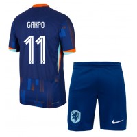 Holandsko Cody Gakpo #11 Vonkajší Detský futbalový dres ME 2024 Krátky Rukáv (+ trenírky)